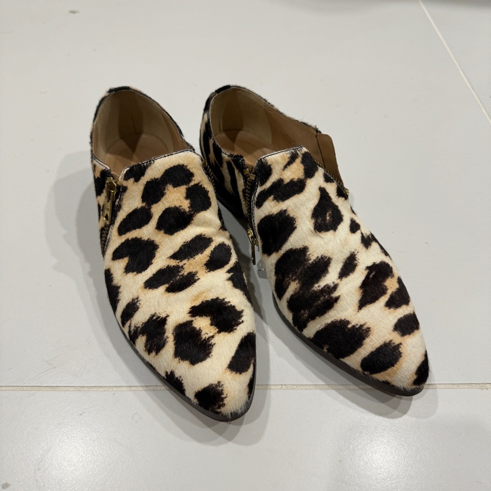 jcrew hair calf zip up loafers